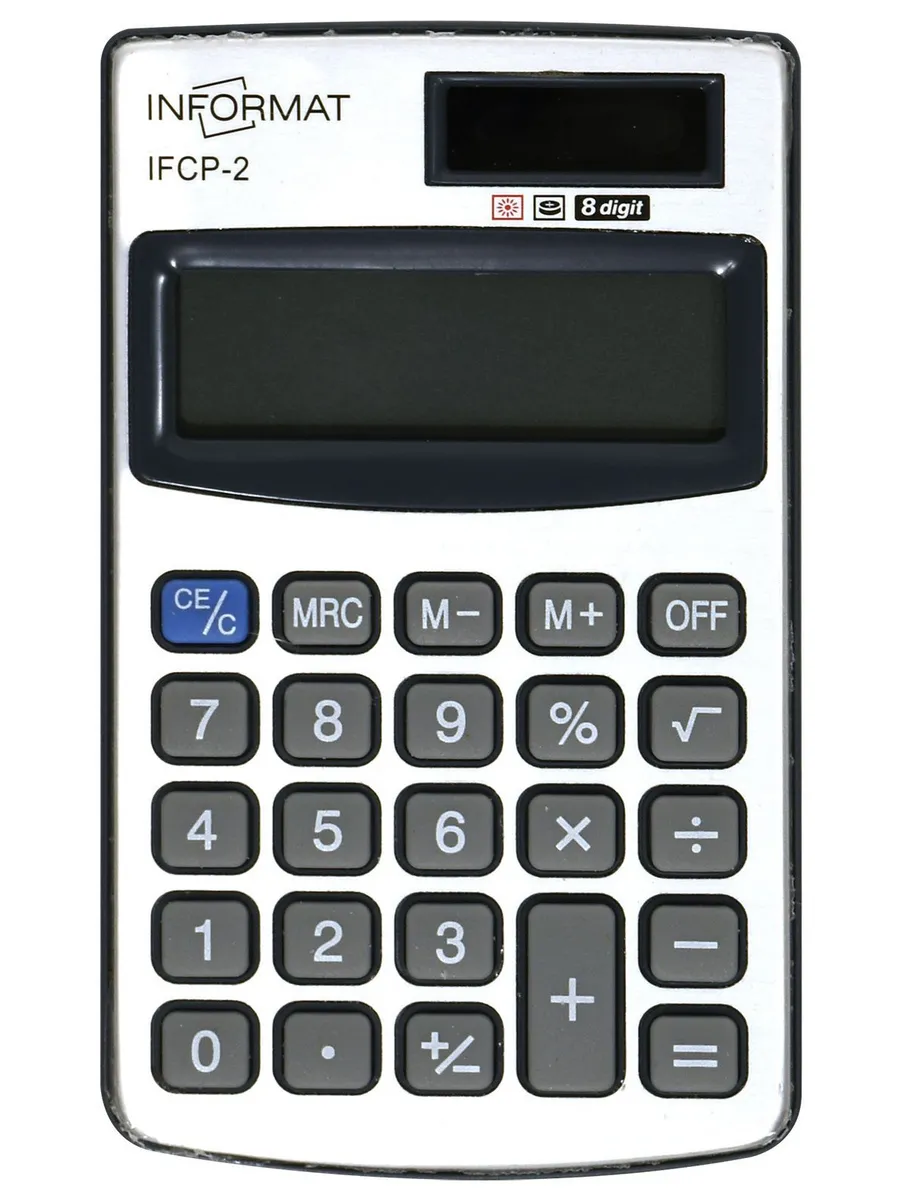 Калькулятор INFORMAT IFCP-2 8 разр. карманный серебристый/черный