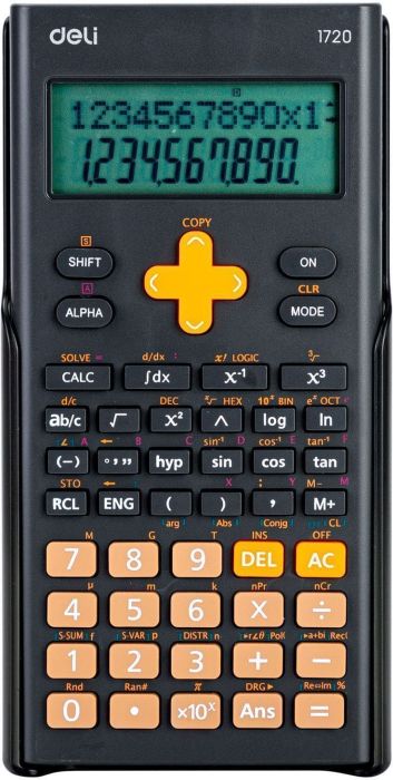 Калькулятор DELI E1720-black 12 разр. научный черн. 300 функций - купить в магазине Кассандра, фото, 6935205303141, 