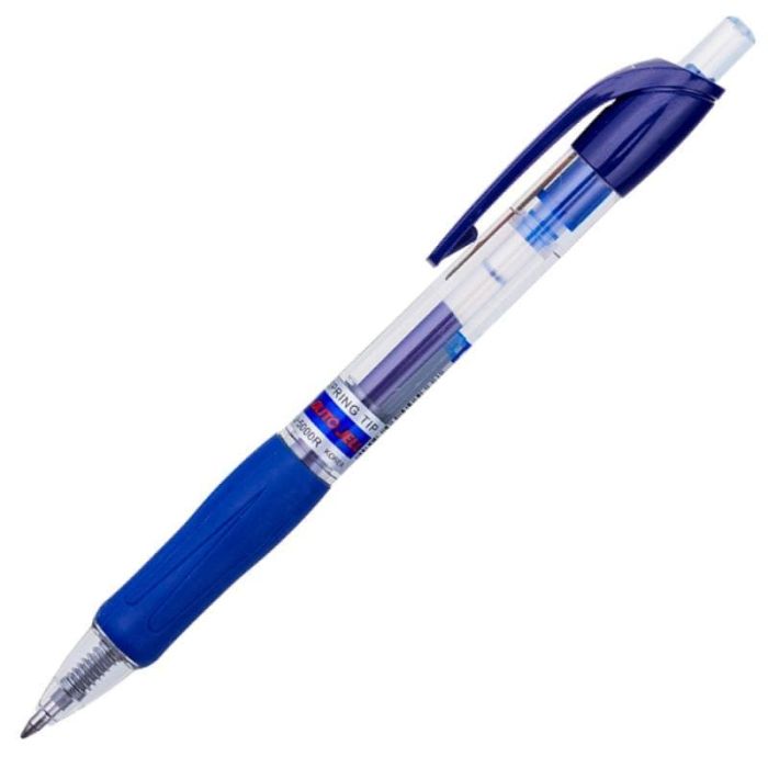 Ручка гелевая автоматическая "Crown AJ-5000R, синяя,  0,7 мм, рез.манж. - купить в магазине Кассандра, фото, 8803654005337, 