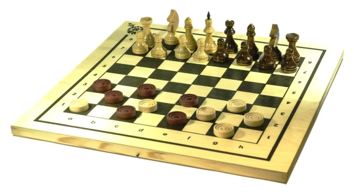 Игра 2 в 1 "Шахматы, шашки" арт.С-11а/В-6/ШК-24 (400*210*35) - купить в магазине Кассандра, фото, 4690222030297, 