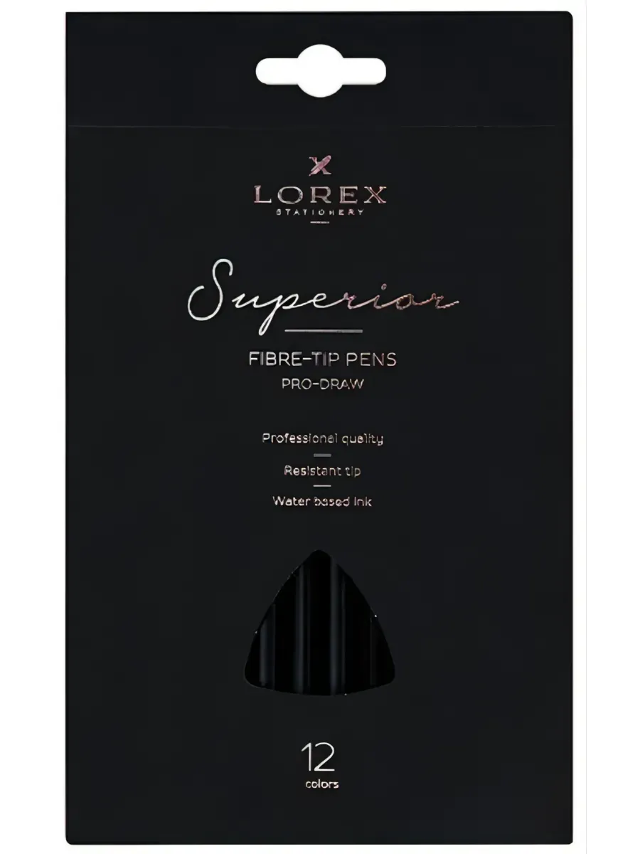 Фломастеры 12 цв. LOREX PRO-DRAW SUPERIOR кругл. корп. стандартные