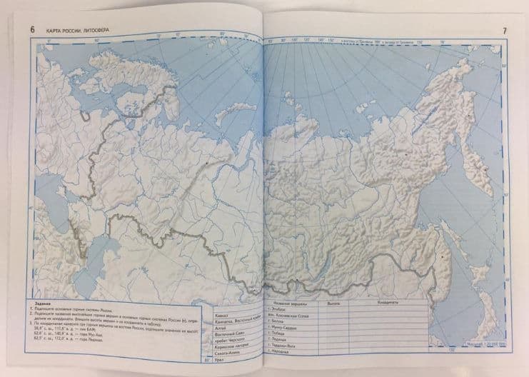 Контурная карта 8 класс вентана граф