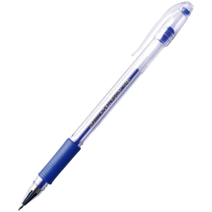 Ручка гелевая Crown "Hi-Jell Grip" синяя, 0,5мм, грип - купить в магазине Кассандра, фото, 8803654004675, 