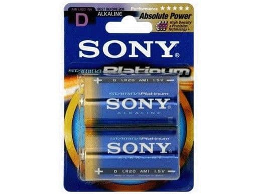 Батарейка "SONY" LR20-2BL STAMINA PLUS (AM1B2A) Б0008460 - купить в магазине Кассандра, фото, 4901660121790, 