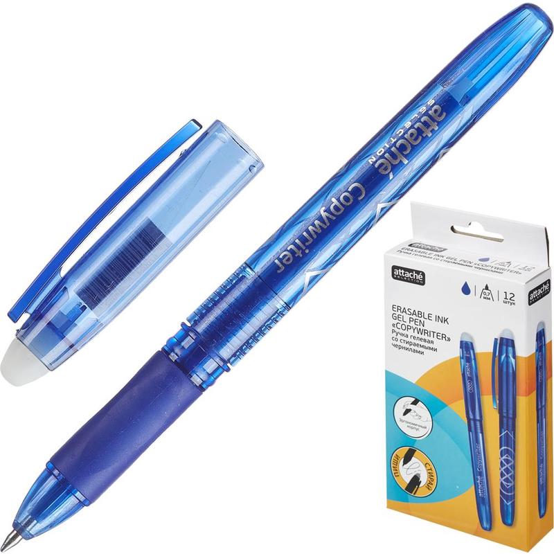 Ручка гелевая пиши-стирай  Attache Selection синий, Copywriter - купить в магазине Кассандра, фото, 4670024484962, 