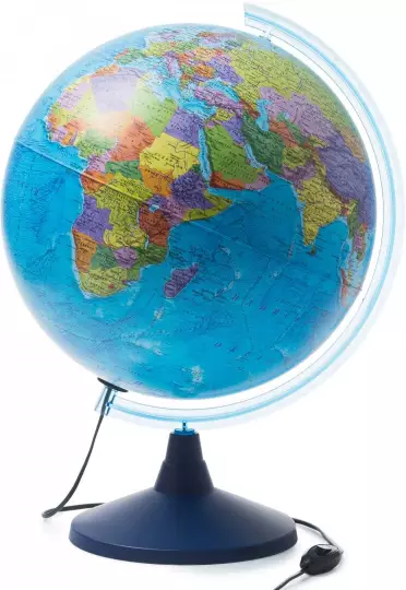 Глобус политический с подсветкой от сети 400мм " Globen " - купить в магазине Кассандра, фото, 4680009931794, 