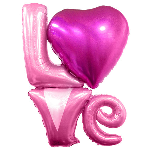воздушный шар Надпись Love 88 см - купить в магазине Кассандра, фото, 4627147019380, 