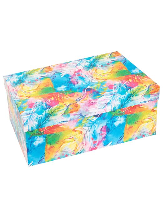 Коробка прямоугольная "Акварель" 17,5 х 11 х 7 см - купить в магазине Кассандра, фото, 4680088475769, 