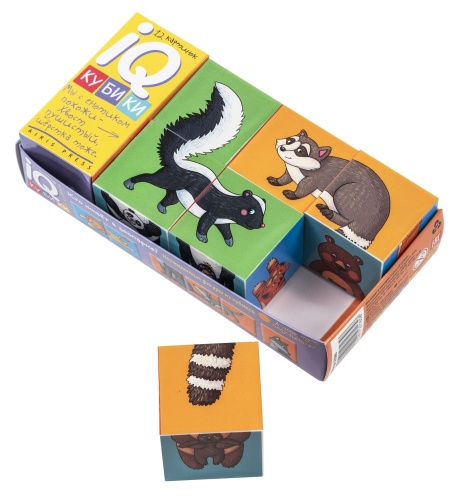 Умные кубики. Фигурные 6 шт. Кто живёт в зоопарке- купить в магазине Кассандра, фото, 9785811271658, 