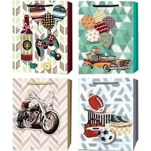 Пакет подарочный бумажный "deVENTE. Young man" вертикальный, размер 18x23x8 см, c объемными деталями, бумага 210 г- купить в магазине Кассандра, фото, 4655753467417, 