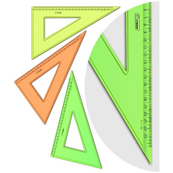 Треугольник пластиковый 30 гр 23 см NEON Cristal 4цв. СТАММ ТК54 - купить в магазине Кассандра, фото, 4620000632900, 