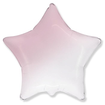 Шар Ф18" Звезда Градиент розовый 45см - купить в магазине Кассандра, фото, 2500037703007, 