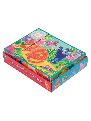 Умные кубики  в поддончике. 12 штук. Сказочные котики- купить в магазине Кассандра, фото, 9785811270880, 