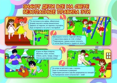Комплект плакатов "Правила безопасности дома и в детском саду": 4 плаката- купить в магазине Кассандра, фото, 4640018255250, 