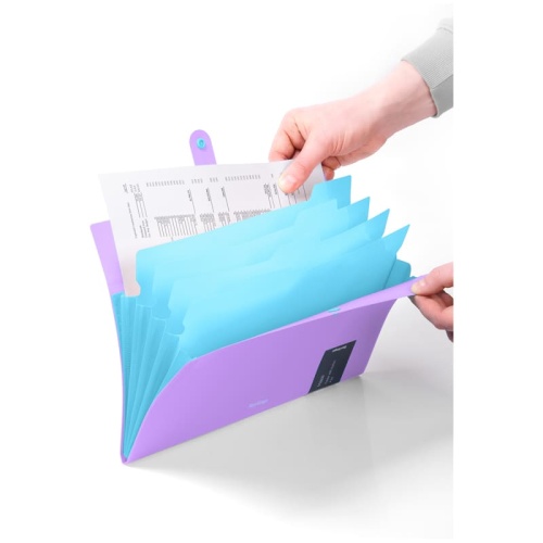 Папка 5 отделений Berlingo "Haze", А4, 600мкм, на кнопке, сиреневая, софт-тач- купить в магазине Кассандра, фото, 4260709080369, 