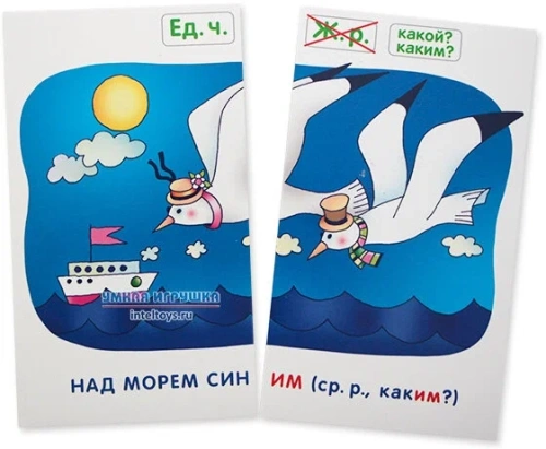 РЯ.5.Пароход.Правописание окончаний прилагательных. Набор карточек- купить в магазине Кассандра, фото, 4627176367667, 