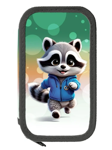 Пенал 2 секц. бол. Schoolformat ЯРКИЕ ЗВЕРЯТА 190х105х35 мм разноцвет. ламин.картон- купить в магазине Кассандра, фото, 4602723191667, 