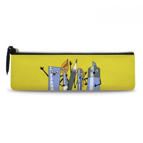 Пенал школьный ДРУЗЬЯ цвет желтый- купить в магазине Кассандра, фото, 4606008433459, 