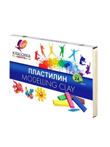 Пластилин 24цв.ЛУЧ "Классика"- купить в магазине Кассандра, фото, 4601185013890, 