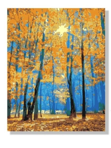 Картина по номерам на холсте 50х40 "Осенняя роща"- купить в магазине Кассандра, фото, 2500038706137, 