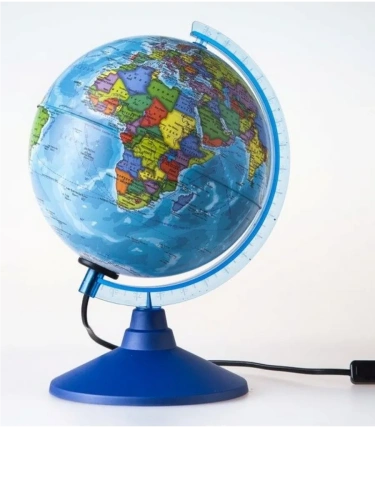 Глобус политический с подсветкой от сети 150мм " Globen ", пакет- купить в магазине Кассандра, фото, 4680009930629, 
