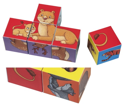 Умные кубики. Фигурные 6 шт. Кто живёт в зоопарке- купить в магазине Кассандра, фото, 9785811271658, 