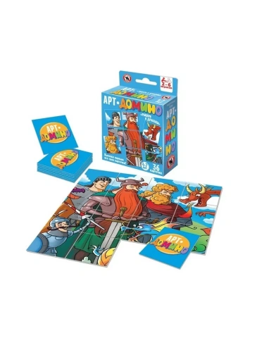 Арт-домино.Настольная карточная игра.Рыцари и драконы- купить в магазине Кассандра, фото, 4602933045217, 