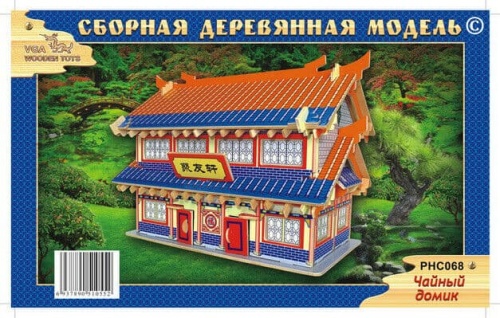 Сборная модель из дерева.Чайный домик- купить в магазине Кассандра, фото, 6937890510552, 