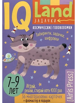 IQ Многоразовые карточки с маркером.7+ Космические головоломки — фото, ISBN 9785811287598