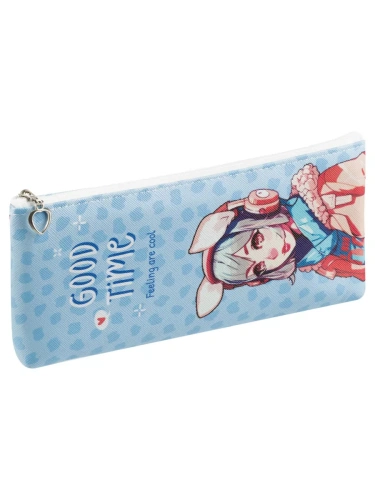 Пенал мягкий 200*85*30 MESHU "Good time blue", искусственная кожа- купить в магазине Кассандра, фото, 4680211557966, 