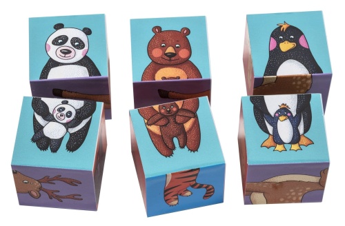 Умные кубики. Фигурные 6 шт. Кто живёт в зоопарке- купить в магазине Кассандра, фото, 9785811271658, 