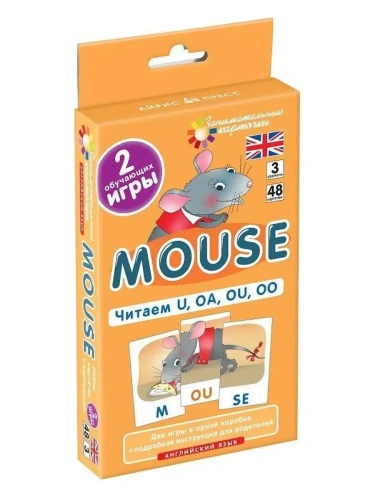 Английский язык.3.Мышонок (Mouse). Читаем U, OA, OU, OO. Level 3. Набор карточек- купить в магазине Кассандра, фото, 4627176367490, 