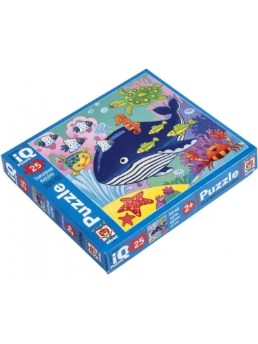 IQ Пазл МАКСИ 25 эл. Кит в синем море 2+- купить в магазине Кассандра, фото, 4627176367360, 