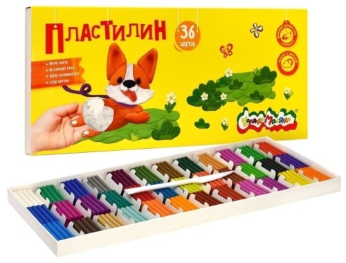 Пластилин 36цв. Каляка-Маляка 540 г ассорти- купить в магазине Кассандра, фото, 4602723158394, 
