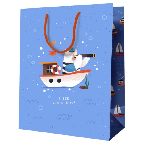 Пакет подарочный 18*23*10см MESHU "I see cool boy", ламинированный- купить в магазине Кассандра, фото, 4680211501136, 