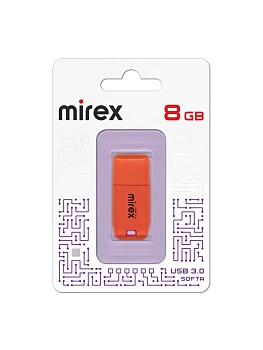 Флеш-диск " Mirex "  8GB Softa оранжевый USB 3.0 - купить в магазине Кассандра, фото, 4680038228278, 