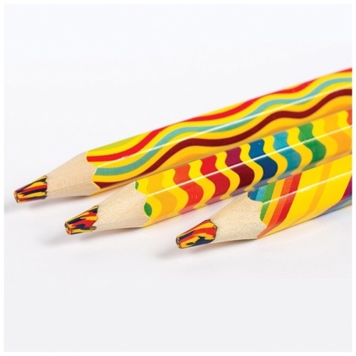 Карандаш с многоцветным грифелем Мульти-Пульти "Енот и радуга", утолщенный, заточен.- купить в магазине Кассандра, фото, 4680211096595, 