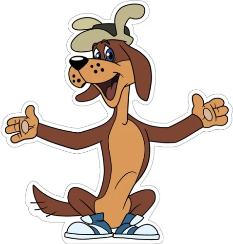 ПЛАКАТ ВЫРУБНОЙ А3 В ПАКЕТЕ. Пес из мультфильма Трое из Простоквашино (с блестками в индив- купить в магазине Кассандра, фото, 4650118156685, 