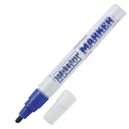 Маркер-краска MunHwa 4 мм синий круглый- купить в магазине Кассандра, фото, 8801006711264, 