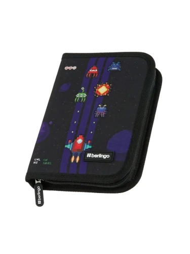 Пенал 1 отделение, 200*140*40 Berlingo "Space Battle", дополнительная откидная секция, полиэстер- купить в магазине Кассандра, фото, 4262493914097, 