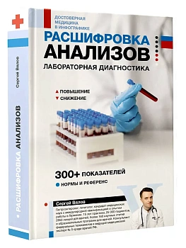 Расшифровка анализов: лабораторная диагностика - купить в магазине Кассандра, фото, 9785171792510, 