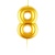 Свеча для торта с держателем MESHU "Цифра 8", 6см, золотая, блистер- купить в магазине Кассандра, фото, 4680211361358, 