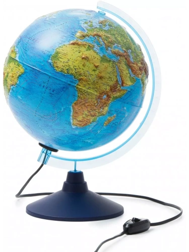 Глобус физико-политический рельефный 250мм. Классик Евро с подсветкой- купить в магазине Кассандра, фото, 4680009930568, 