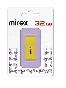 Флеш-диск 32GB " Mirex " Softa желтый, 10005030/090824/5069076 - купить в магазине Кассандра, фото, 4680038228179, 