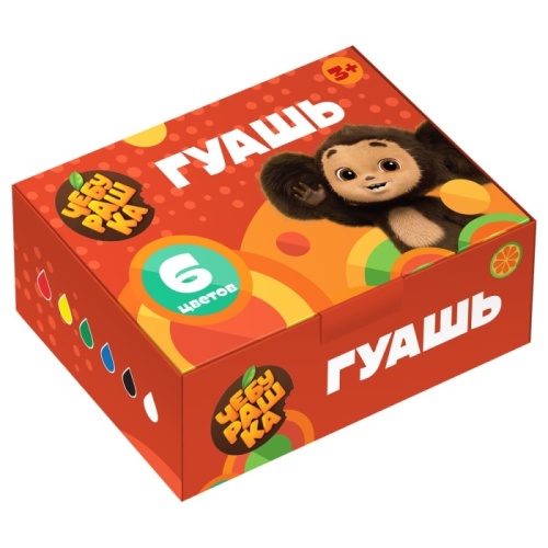 Гуашь Мульти-Пульти "Чебурашка", 06 цветов, 17,5мл, картон- купить в магазине Кассандра, фото, 4680211510077, 