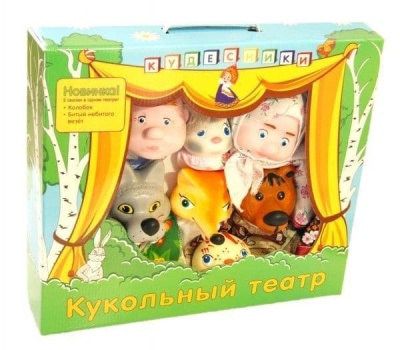 Кукольный театр 2 в 1.Колобок и Битый не битого везет арт.Си-815/3- купить в магазине Кассандра, фото, 4630017661497, 
