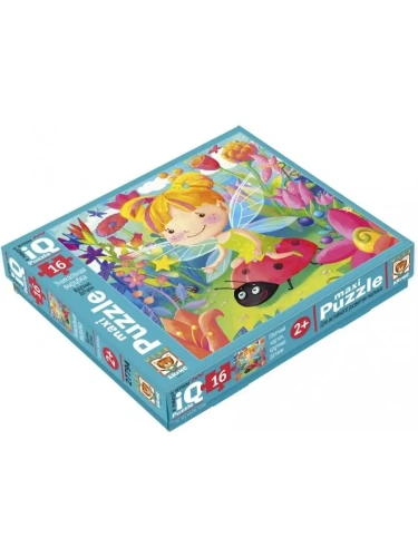 IQ Пазл МАКСИ 16 эл. Фея на лугу 2+- купить в магазине Кассандра, фото, 9785811272518, 