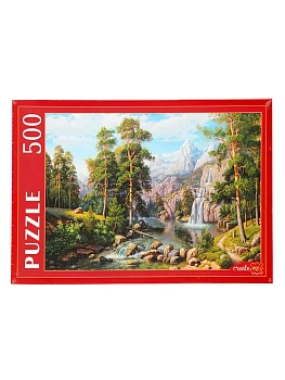 Пазл.500.Потапов. Пейзаж с водопадом 48,5*34,5см, картонная упаковка 22,5*3 - купить в магазине Кассандра, фото, 4610144829199, 