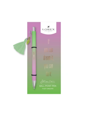 Ручка шариковая подарочная LOREX Slim Chic Fizzy Dreams синий 0,7 мм, корпус металл ассорти- купить в магазине Кассандра, фото, , 