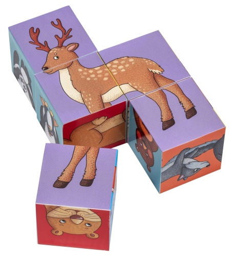 Умные кубики. Фигурные 6 шт. Кто живёт в зоопарке- купить в магазине Кассандра, фото, 9785811271658, 